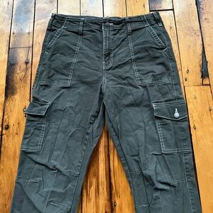 Dickies Men’s 34x28 Army Green Cargo Pants Canvas Duck Heavyweight Work Wear